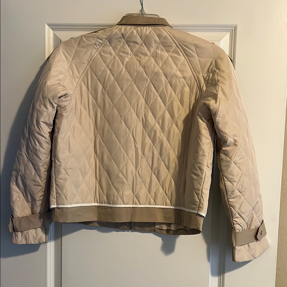 Beige and Cream Quilted Jacket - Picture 2 of 2